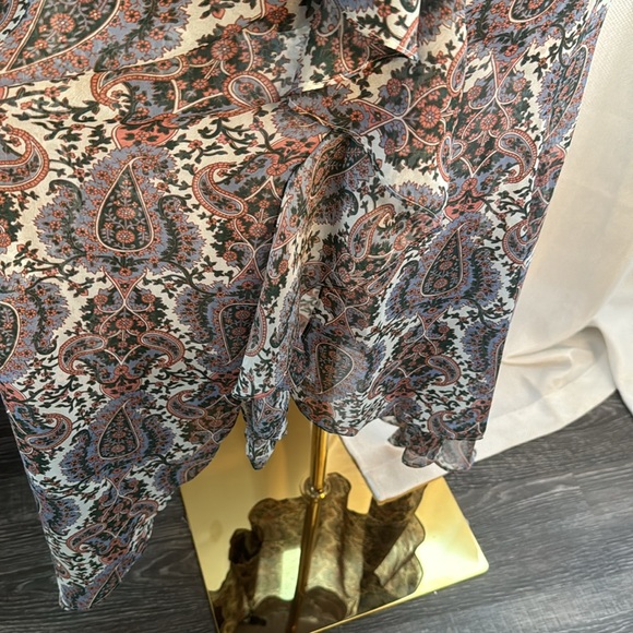 Veronica Beard Sazan Long Sleeve Handkerchief Hem Paisley Dress, SZ 4, $648 - Picture 12 of 12